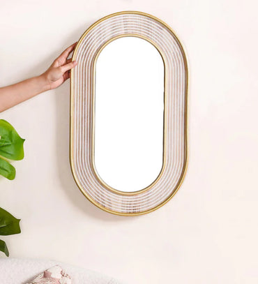 Oval Shape Wall-Mounted Mirror