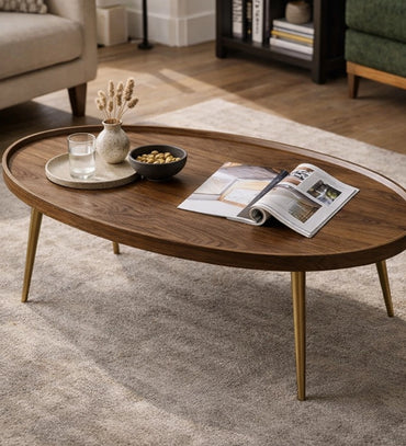 Sculpted Oval Coffee Table