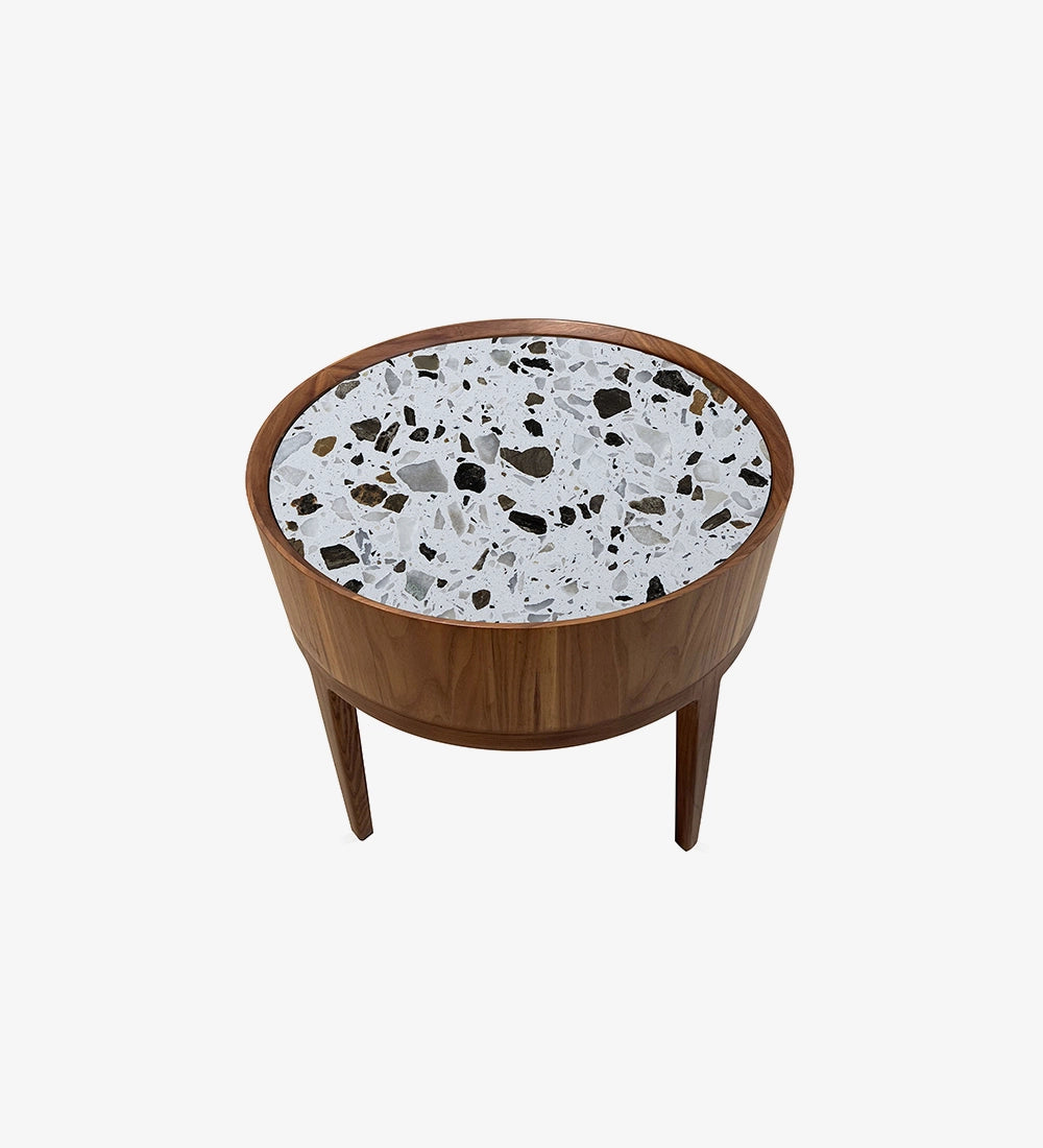 Round Stone Top Table
