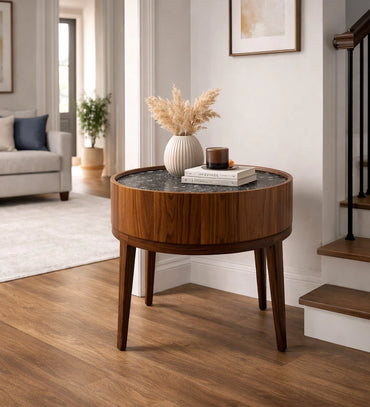 Round Stone Top Table