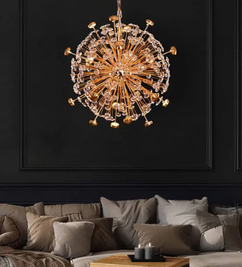 Modern Gold Crystal Chandelier