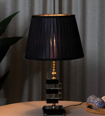 Black Stacked Base Lamp