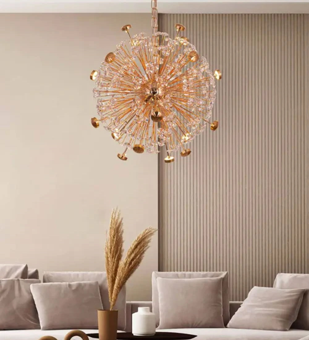 Modern Gold Crystal Chandelier