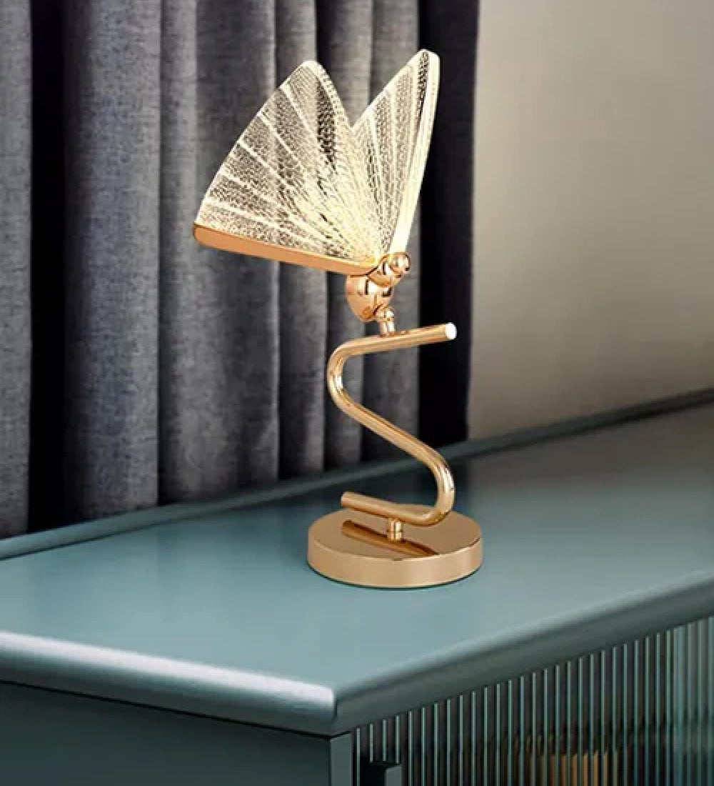Butterfly Gold Desk Table Lamp