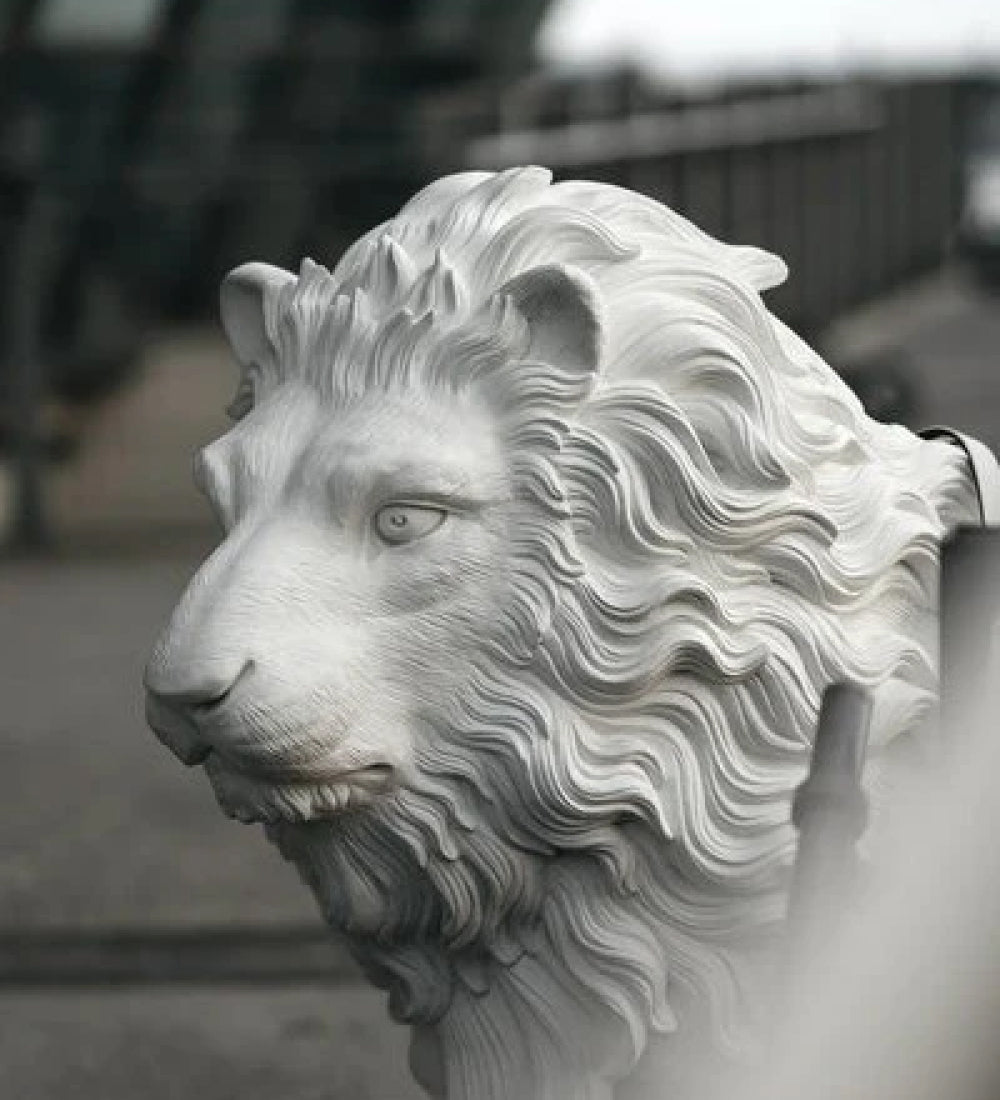 Lion-Shaped Floor Lamp Sculpture
