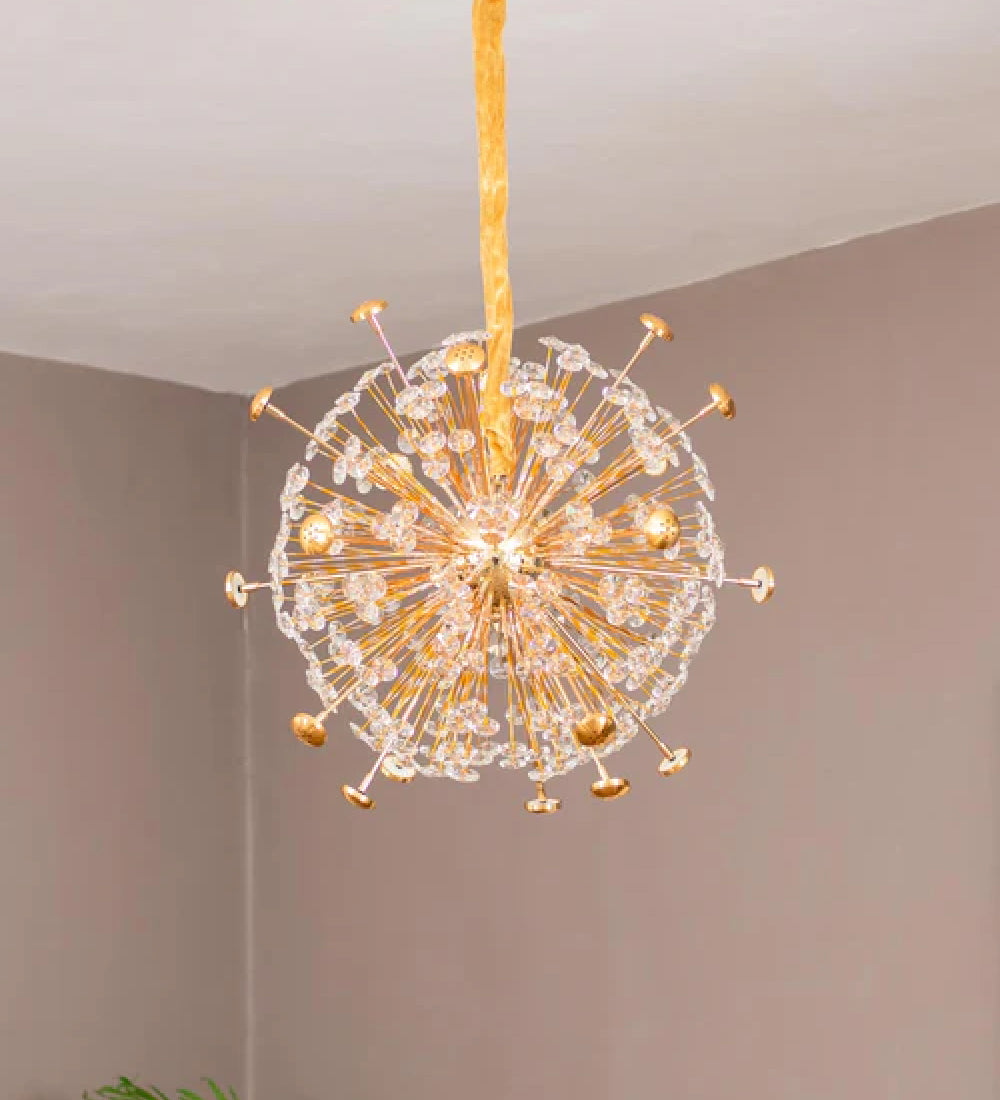 Modern Gold Crystal Chandelier