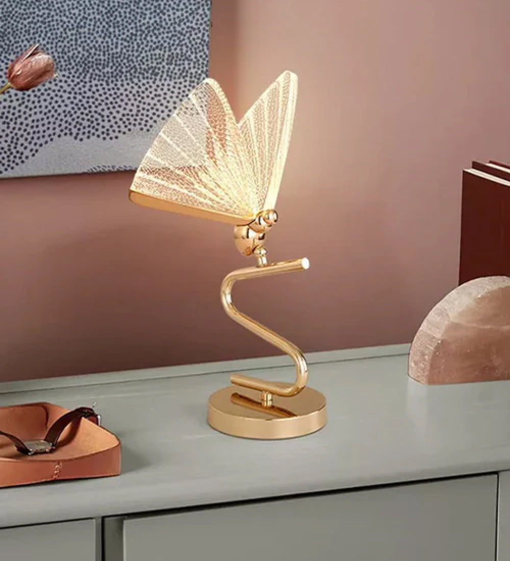 Butterfly Gold Desk Table Lamp