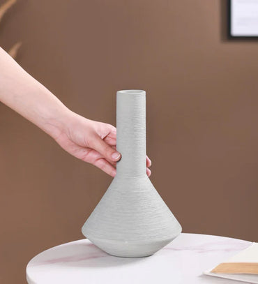 Large White Cherie Ceramic Vase