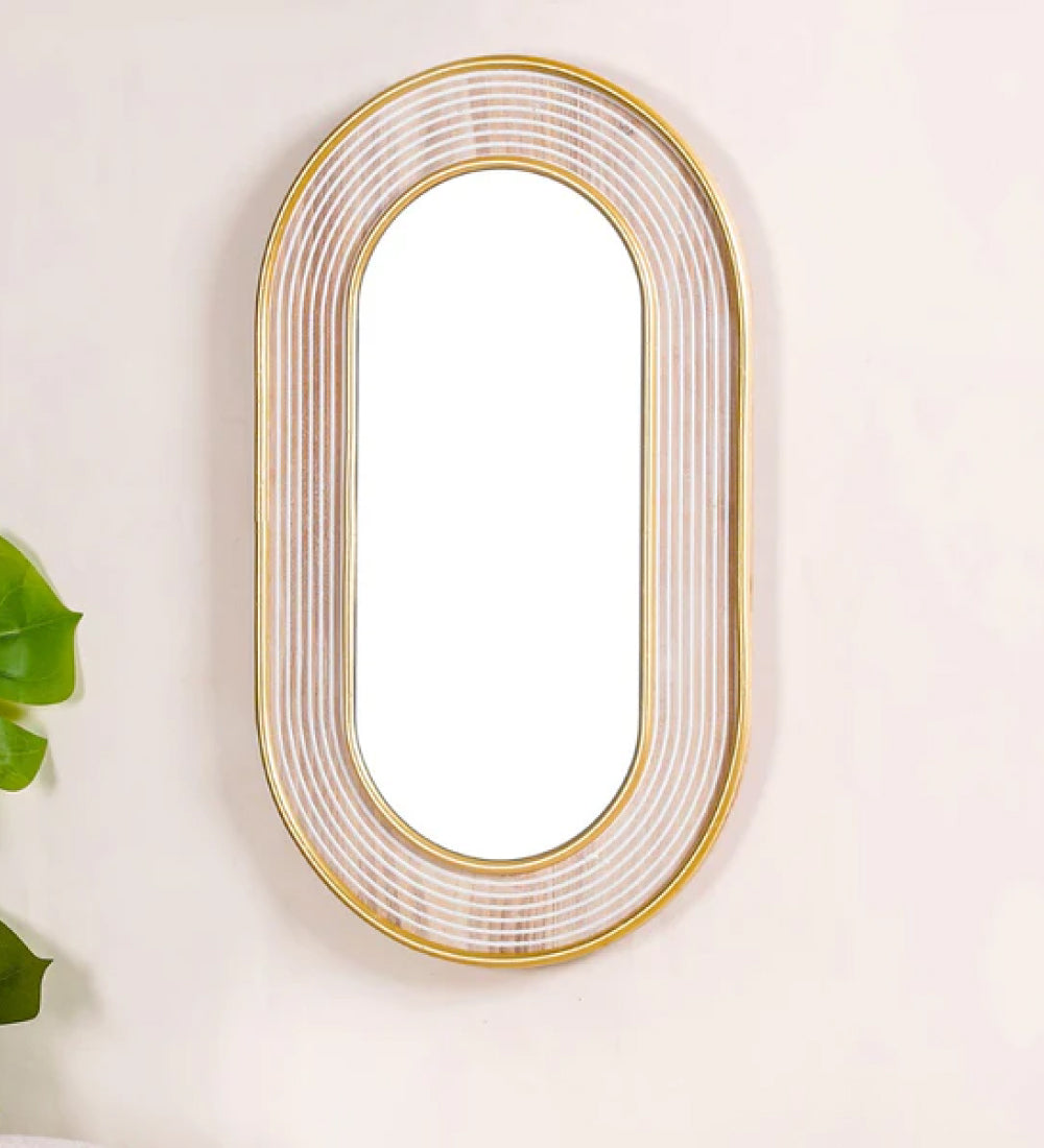 Oval Shape Wall-Mounted Mirror