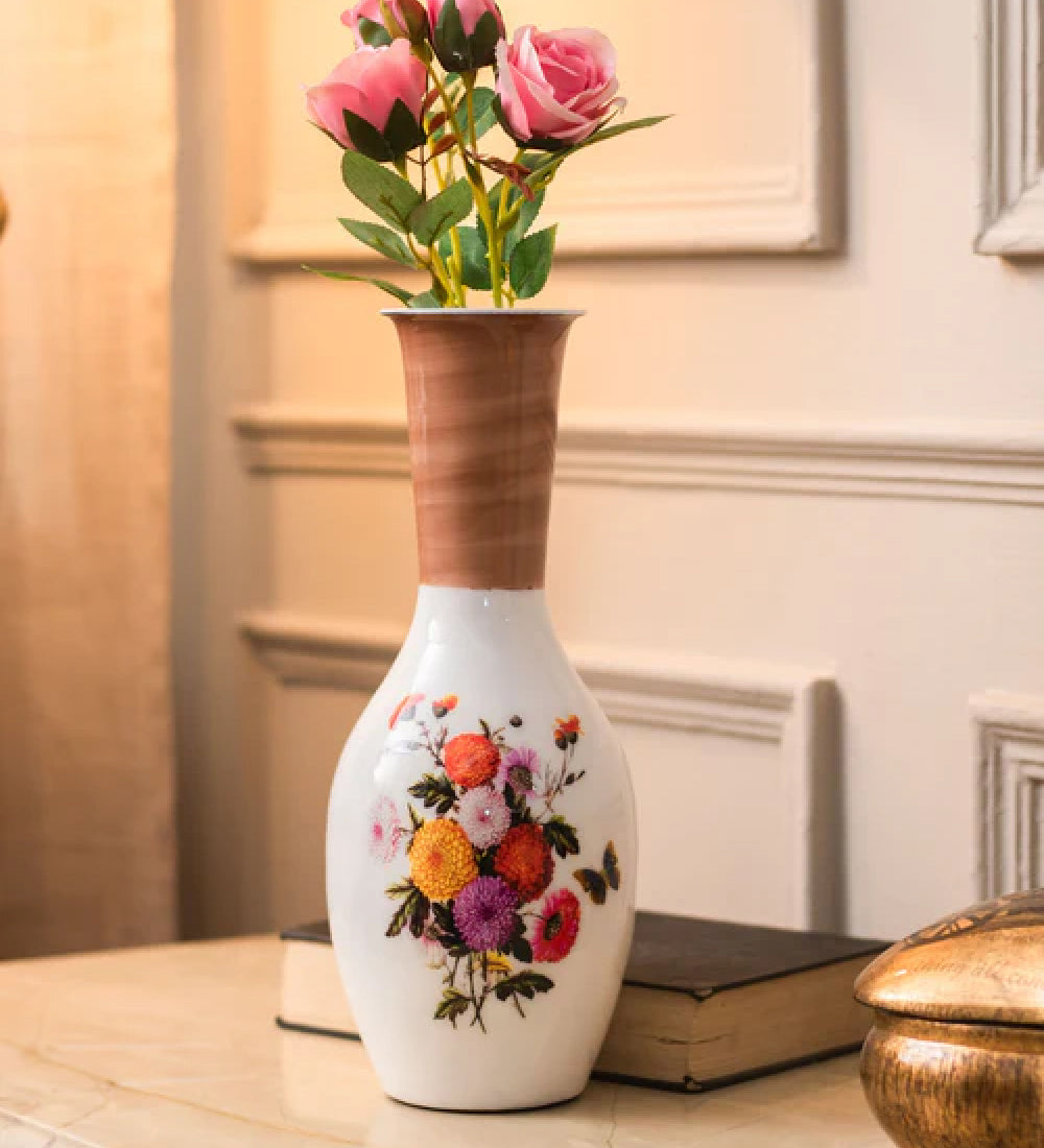 Metal Printed Flower Vase