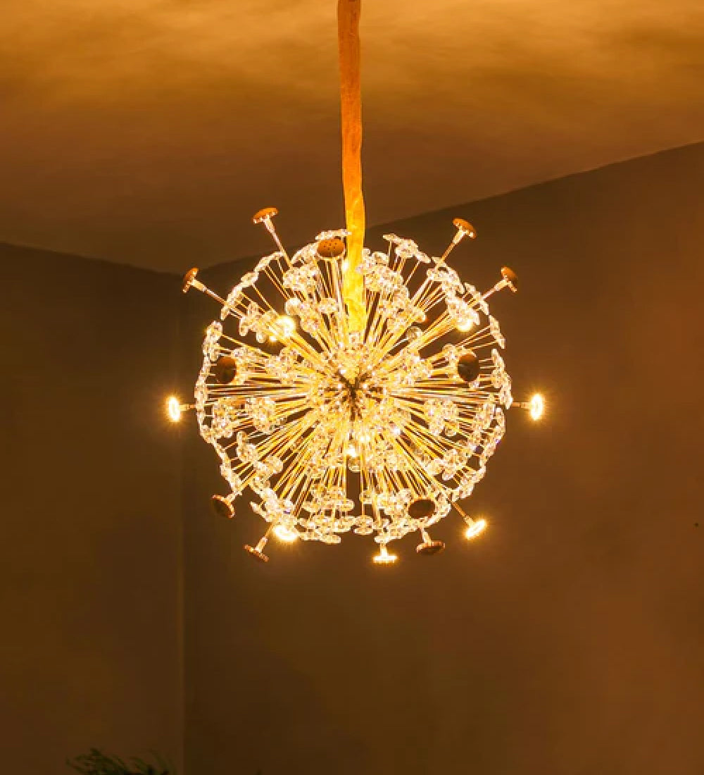 Modern Gold Crystal Chandelier