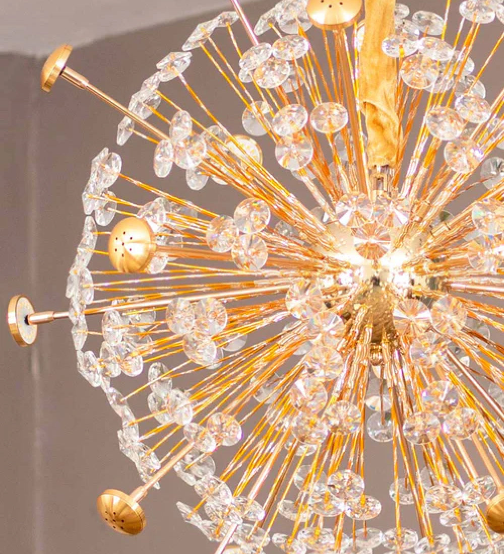 Modern Gold Crystal Chandelier