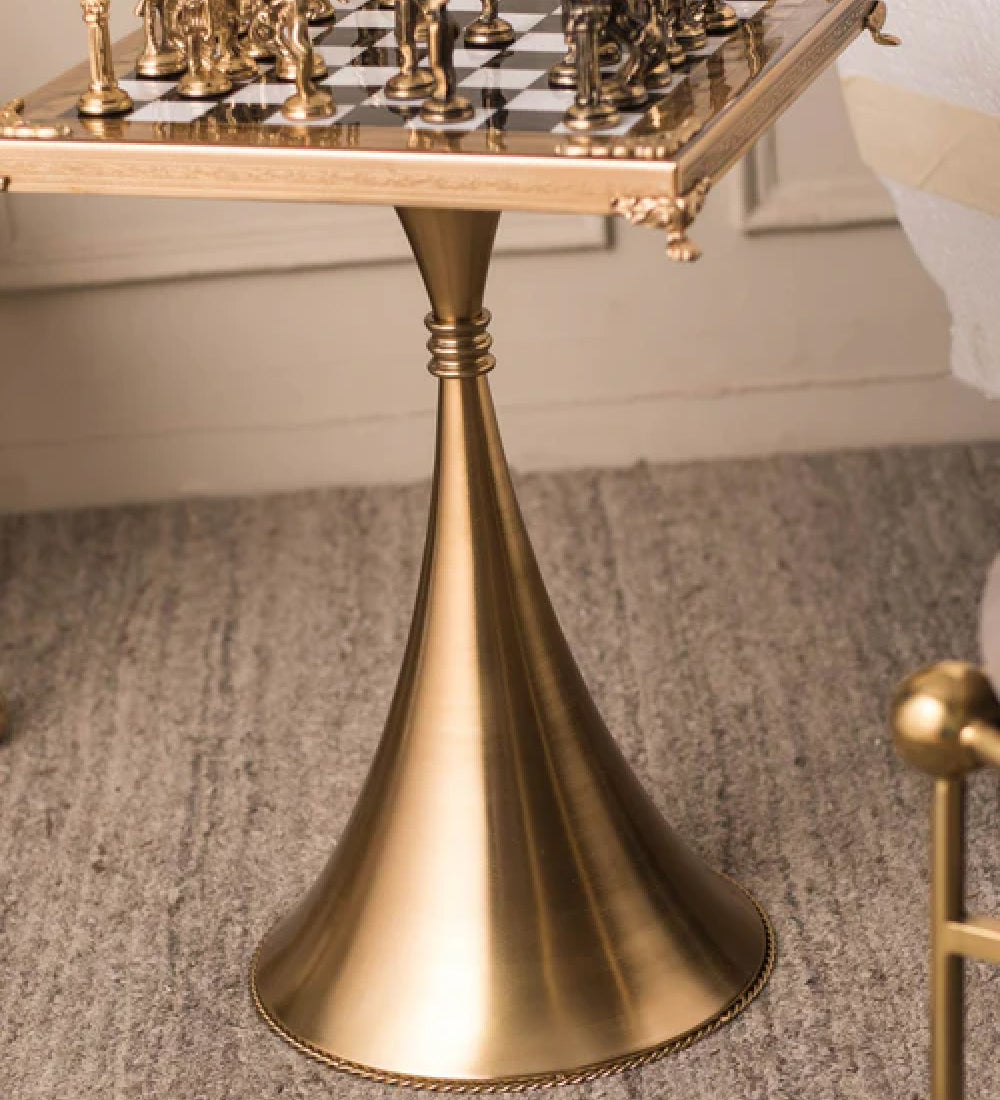 Luxury Brass Chess Table