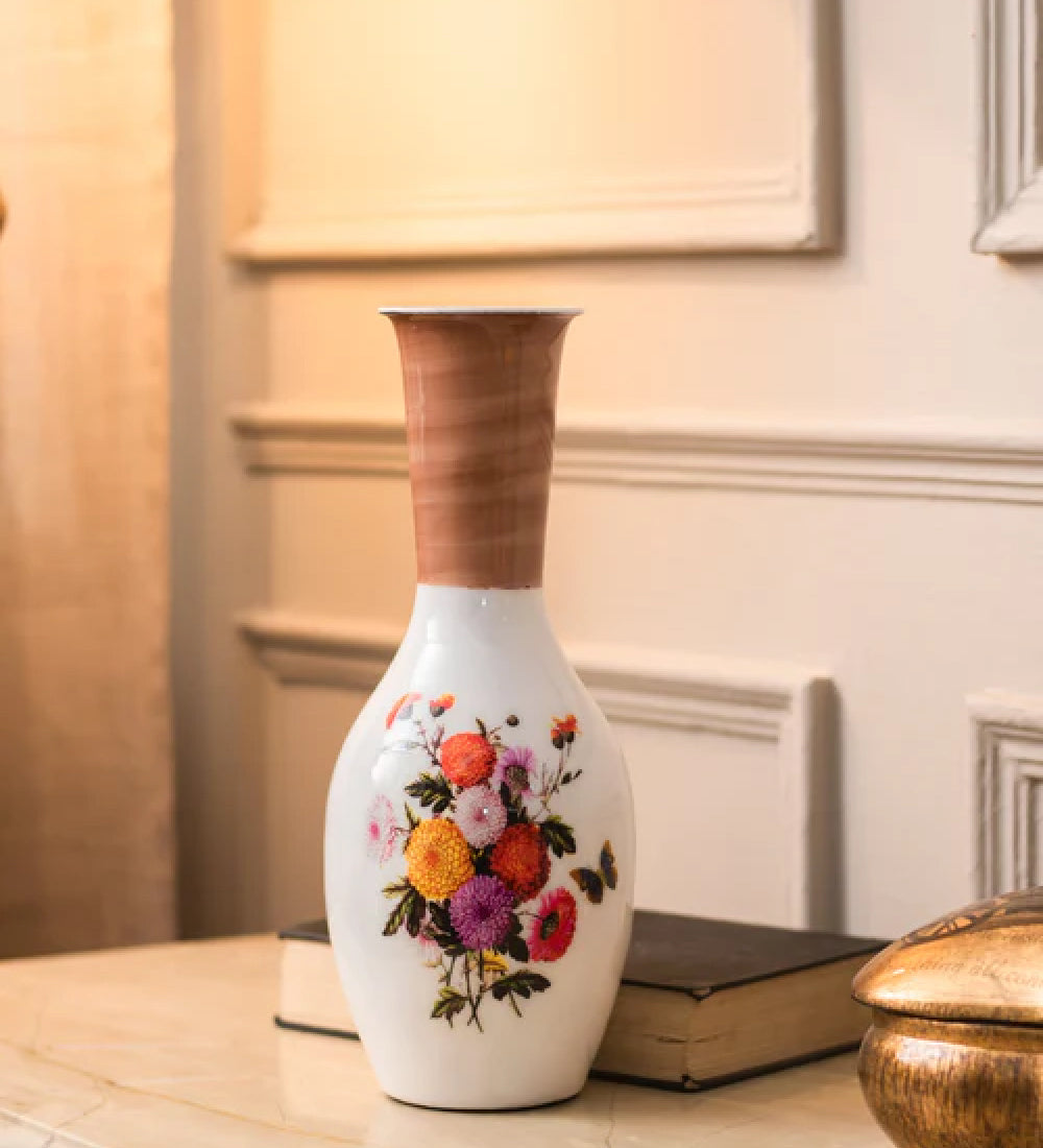 Metal Printed Flower Vase