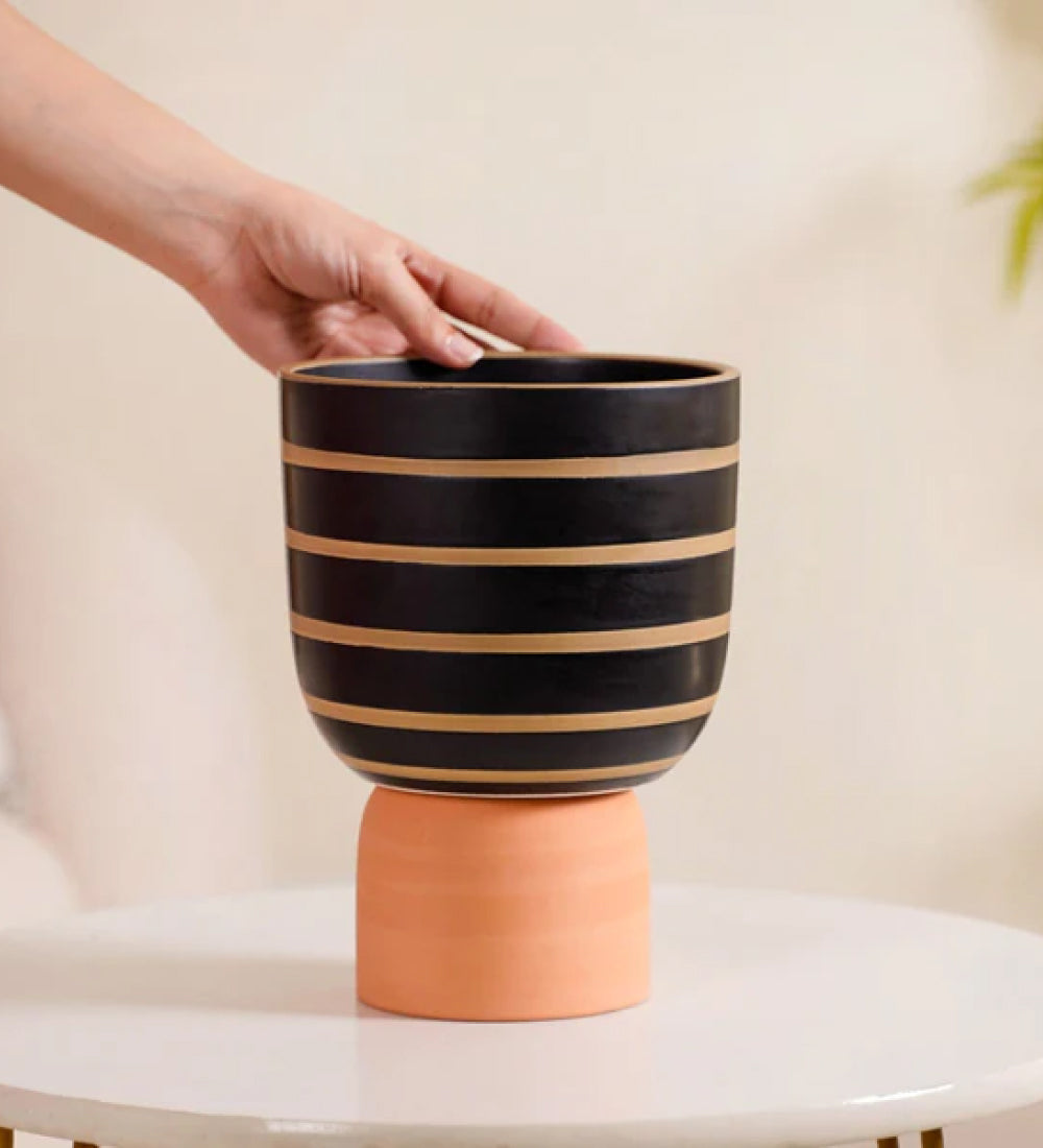 Hand-Painting Cement Pot
