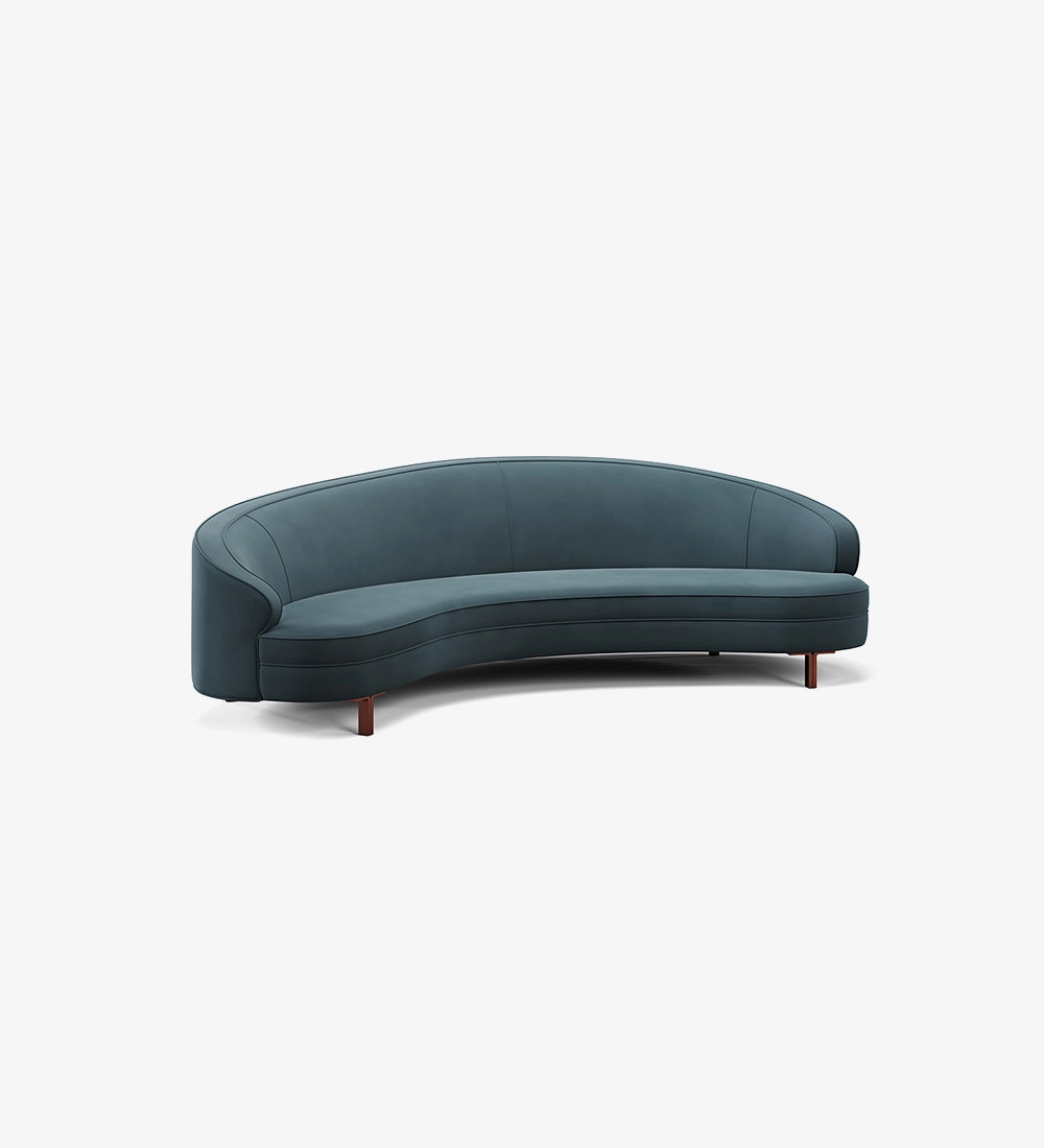 Elegant Curved Fabric Sofa