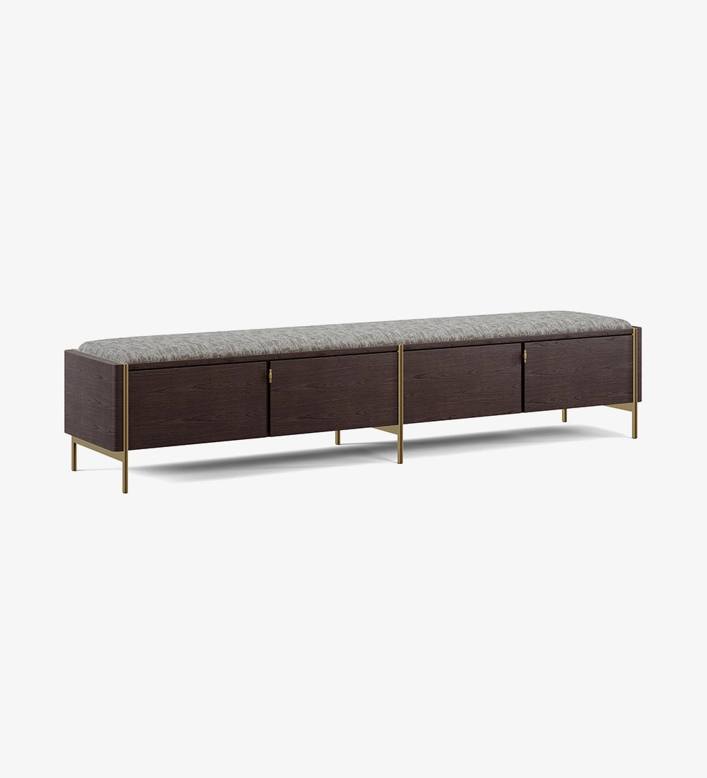 Elegant Slatted Wood Sideboard