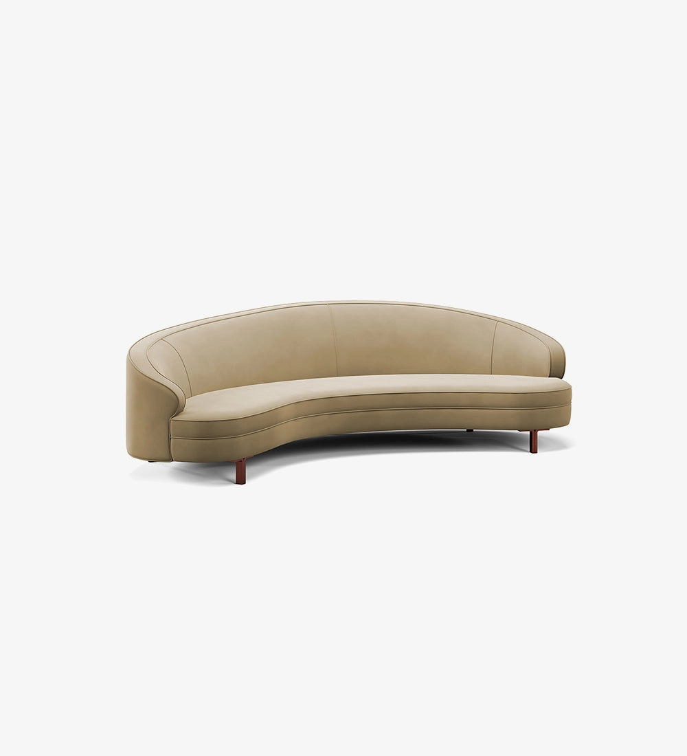 Elegant Curved Fabric Sofa