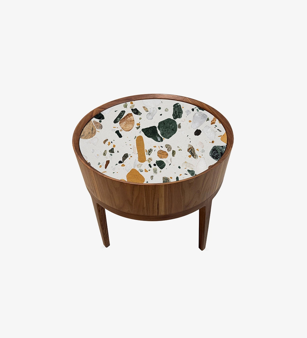 Round Stone Top Table