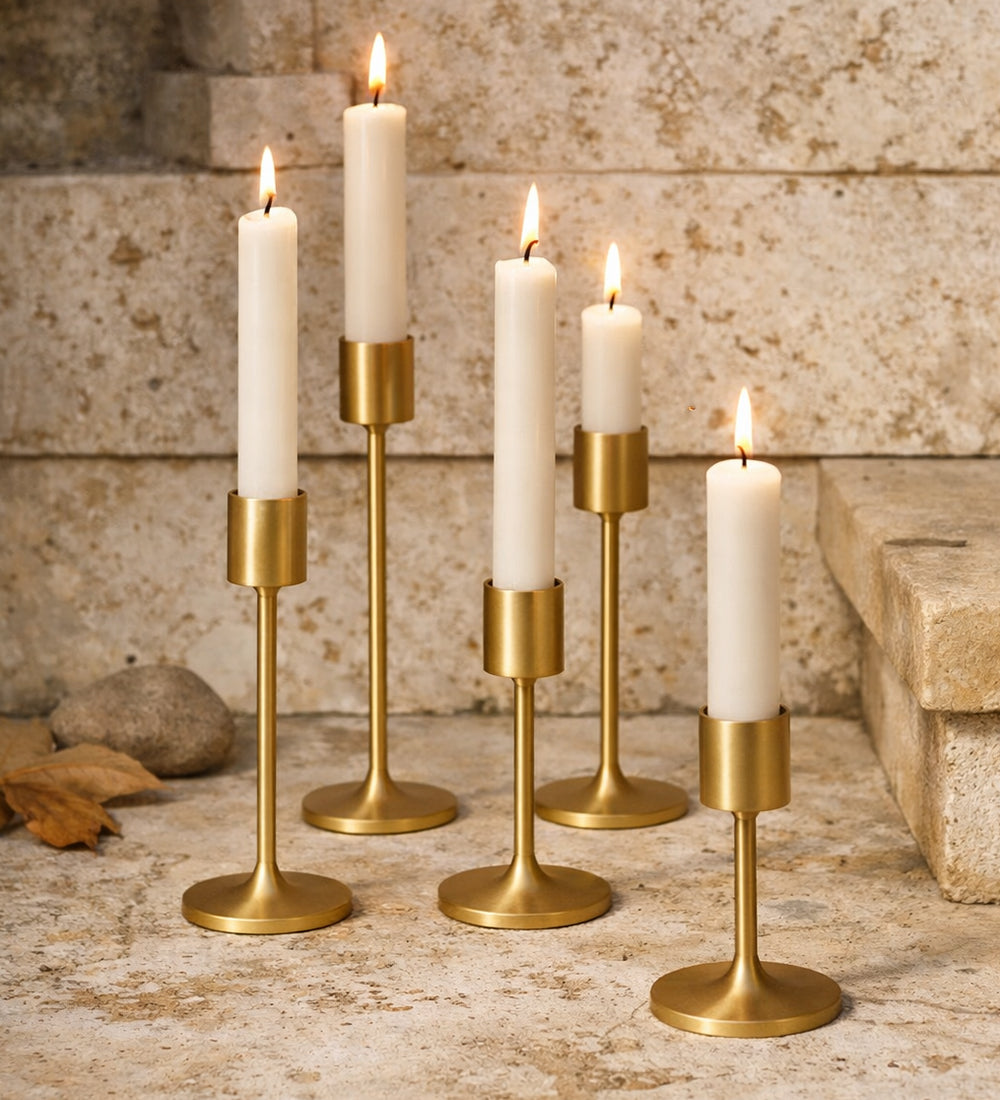 Elegant Brass Candle Stand