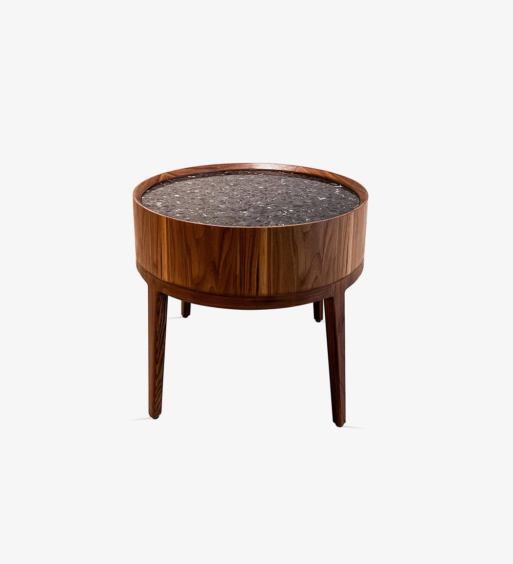 Round Stone Top Table