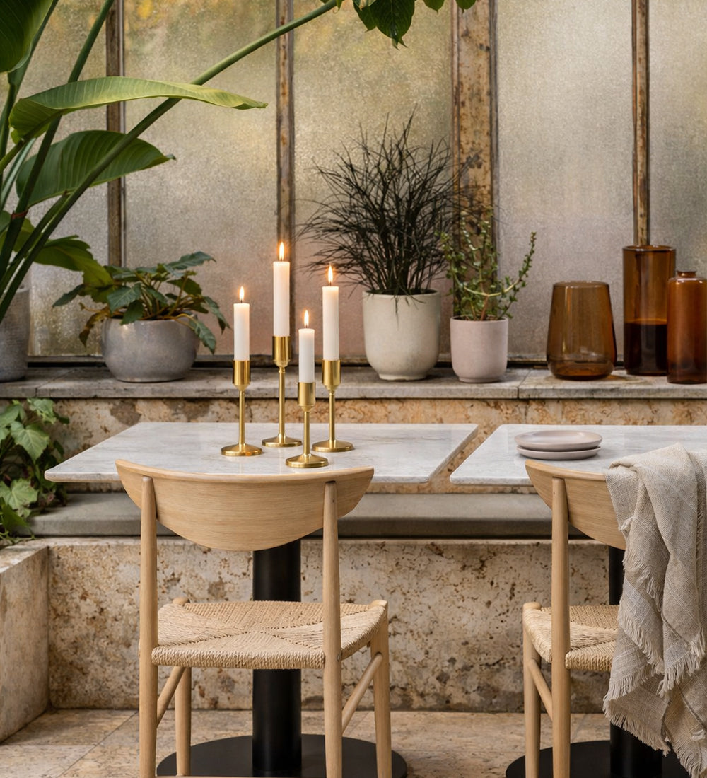 Elegant Brass Candle Stand