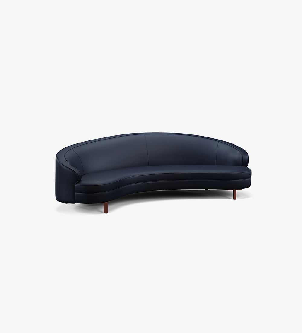 Elegant Curved Fabric Sofa