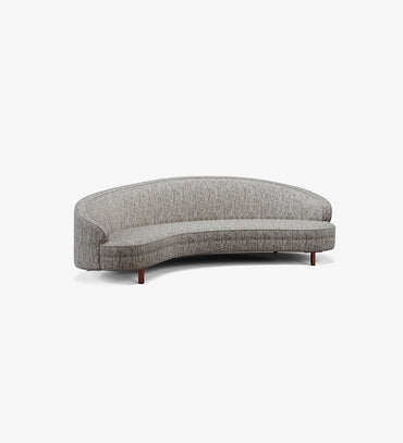 Elegant Curved Fabric Sofa