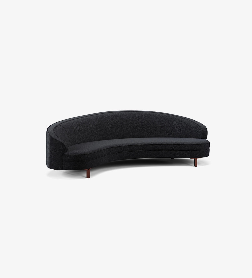 Elegant Curved Fabric Sofa