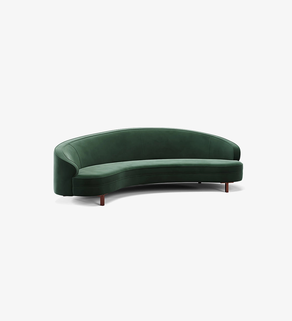 Elegant Curved Fabric Sofa