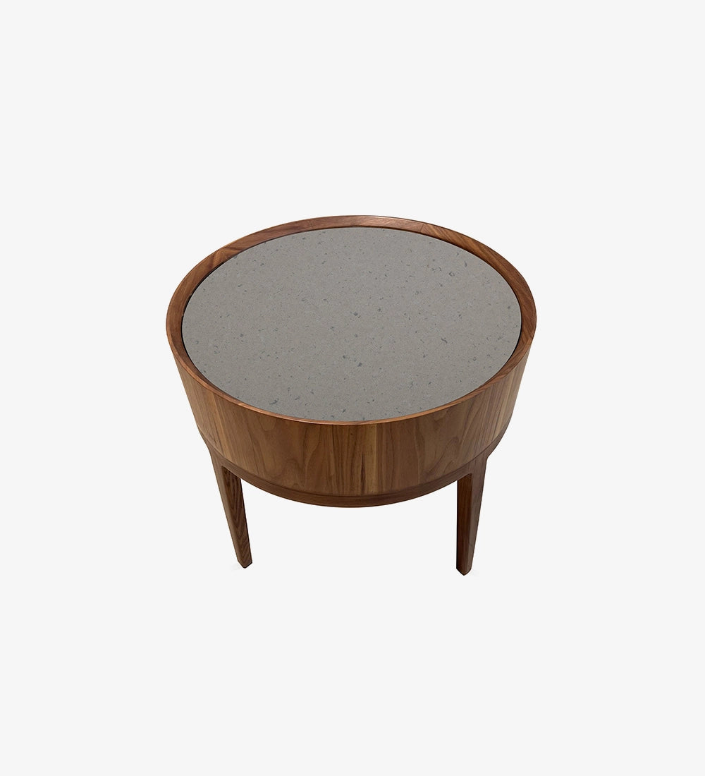 Round Stone Top Table